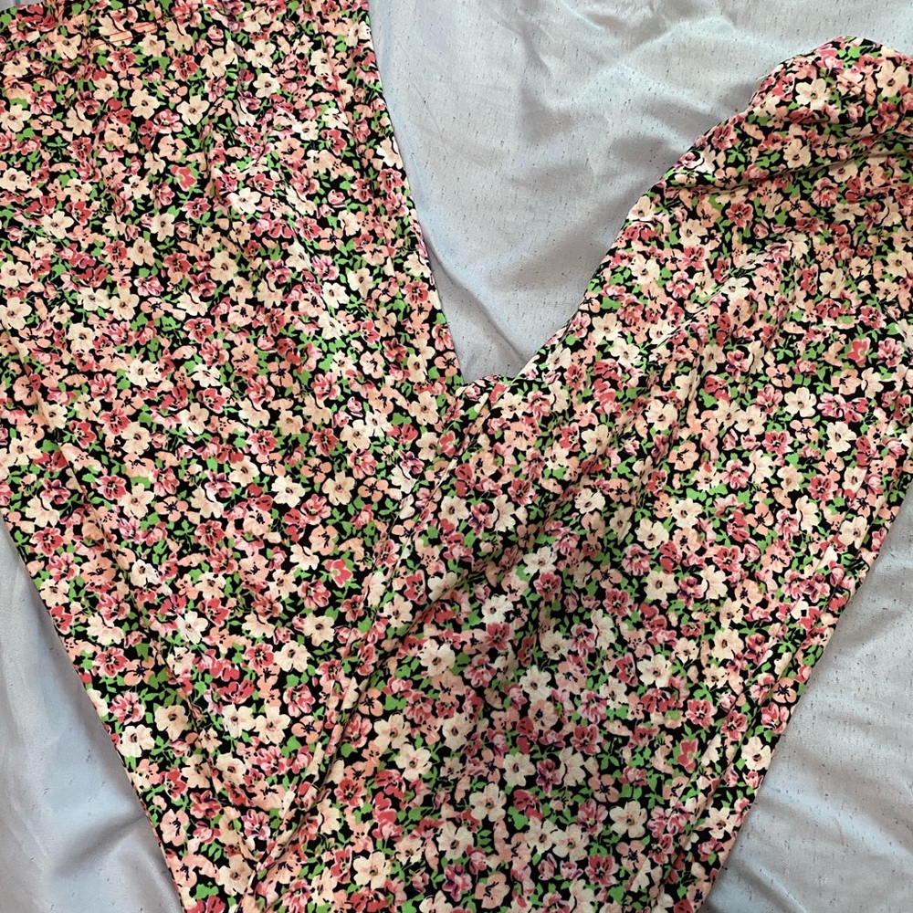 Floral flare pants